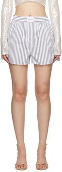 Alexander Wang | White Striped Boy Shorts,商家Ssense US,价格¥1227