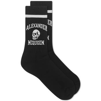 推荐Alexander McQueen Varsity Skull Logo Sock商品