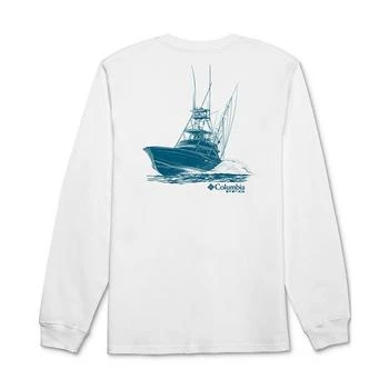 Columbia | Men's Zoom PFG Boat Sketch Logo Graphic Long-Sleeve T-Shirt 额外7折, 额外七折