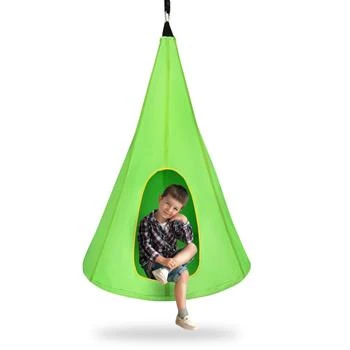 Hivvago | 40 Inch Kids Nest Swing Chair Hanging Hammock Seat for Indoor Outdoor-Green,商家Premium Outlets,价格¥447