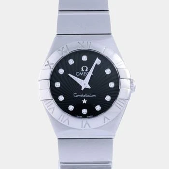 推荐Omega Black Diamond Stainless Steel Constellation 123.10.24.60.51.001 Quartz Women's Wristwatch 24 mm商品