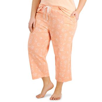 Charter Club | Plus Size Cotton Cropped Pajama Pants, Created for Macy's商品图片,5折