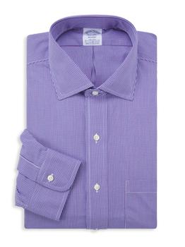 推荐Regent-Fit Checked Supima Cotton-Blend Dress Shirt商品