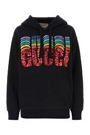Gucci | GUCCI 黑色女士卫衣/帽衫 717427-XJE5O-1043 包邮包税