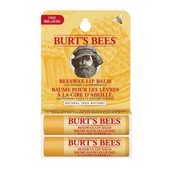 推荐Burt's Bees 小蜜蜂 天然蜂蜡润唇膏2支套装 2x4.25g商品