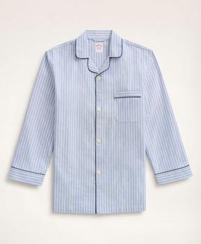 Brooks Brothers | Cotton Oxford Stripe Pajamas商品图片,5折
