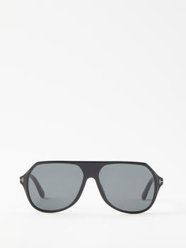 tom ford墨镜评价, Tom Ford | Hayes aviator acetate sunglasses商品图片 