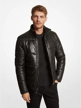 推荐Quilted Leather Puffer Jacket商品