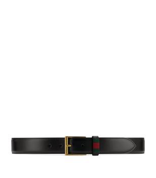 美国gucci皮带, Gucci | Leather Web Stripe Belt商品图片 