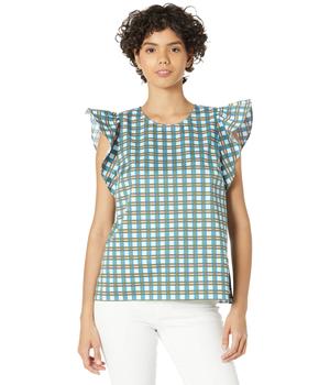 Plaid Flutter Top product img
