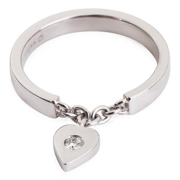 美国卡地亚戒指, [二手商品] Cartier | Pre-Owned Cartier Mon Amour Heart Charm Ring in 18kt White Gold 0.05 CTW商品图片 6.3折