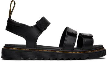 Dr. Martens | Kids Black Klaire Leather Strap Big Kids Sandals 