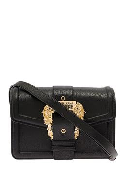范思哲女包是什么牌子, Versace | Black Shoulder Bag in Leatherette with Baroque Buckle VERSACE JEANS COUTURE Woman商品图片 8.2折