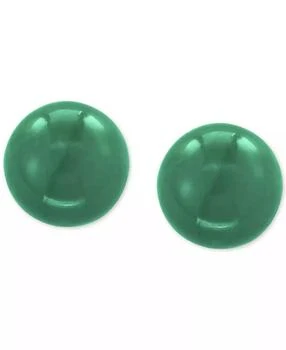 Effy | EFFY® Dyed Green Jade (10mm) Stud Earrings in 14k Gold,商家Macy's,价格¥1234