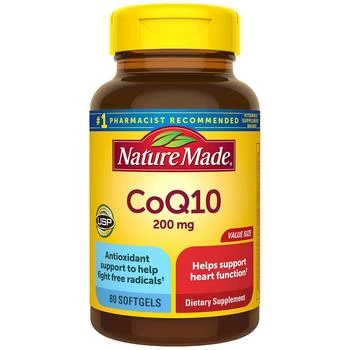 Nature Made | 辅酶 CoQ10软胶囊200mg 80粒,商家Walgreens,价格¥394