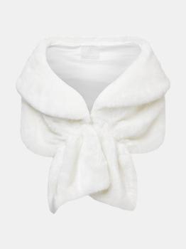 Unreal Fur | Champagne Wrap in Ivory ONE SIZE ONLY商品图片,