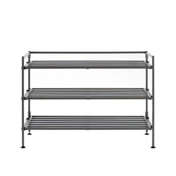 商品Seville Classics | 3-Tier Stackable 9-Pair Resin Slat Shoe Rack,商家Macy's,价格¥365图片
