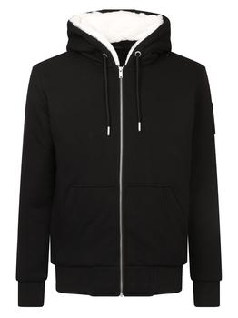 Moose Knuckles | FELPA C/ZIP HOODIE CLASSIC BUNNY 2 NERO/商品图片,