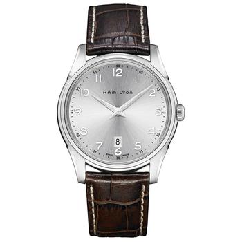 Hamilton | Men's Swiss Jazzmaster Thinline Brown Leather Strap Watch 42mm商品图片,