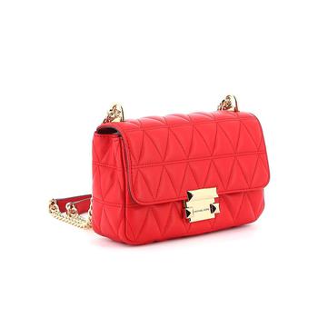 michael kors sloan, Michael Kors | Bright Red Small Sloan Matelasse Leather Bag商品图片 6.8折