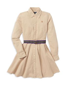 商品Girls' Chino Shirt Dress with Belt - Little Kid, Big Kid,商家Bloomingdale's,价格¥509图片