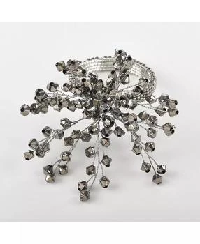 Saro Lifestyle | Napkin Ring Collection Beaded Napkin Ring, Set of 4,商家Macy's,价格¥120
