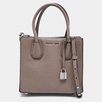 michael kors mercer, [二手商品] Michael Kors | MICHAEL Michael Kors Beige Leather Mini Mercer Tote商品图片 7.6折