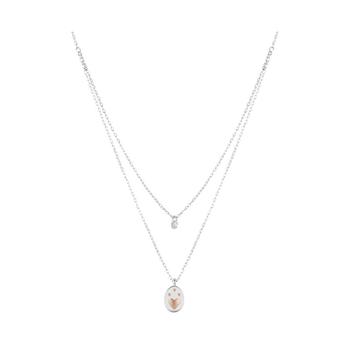 商品14K Gold Flash-Plated "Mom" Heart Layered Pendant Necklace图片