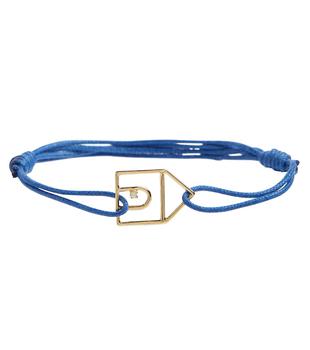 商品Aliita | Casita Brillante 9kt gold charm cord bracelet with white diamond,商家MyTheresa,价格¥1564图片
