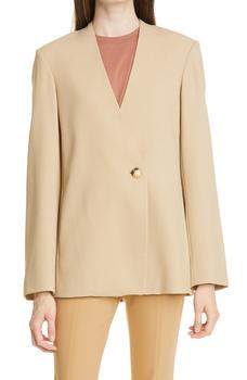 vince西装好不好, Vince | Collarless Wool Blend Blazer商品图片 4.5折