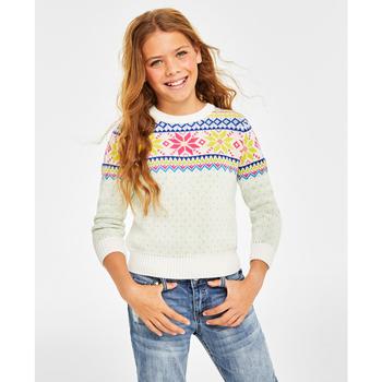 商品Charter Club | Big Girls Multi-Color Fair Isle Sweater, Created for Macy's,商家Macy's,价格¥304图片