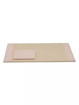Asby Leather Desk Blotter & Mouse Pad Set