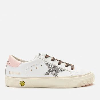 Golden Goose | Golden Goose Kids' Leather Upper And Heel Glitter Star Trainers商品图片,