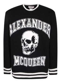 Alexander McQueen | Black Wool Pullover With Skull Print 6.5折, 独家减免邮费