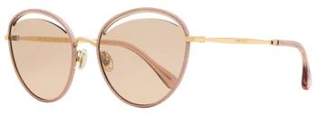 推荐Jimmy Choo Women's Cut-Out Sunglasses Malya/S KON2S Nude Glitter/Gold 59mm商品
