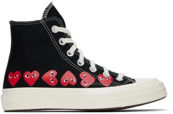 Comme des Garcons | Black Converse Edition Chuck 70 Multi Heart Sneakers,商家Ssense US,价格¥1119