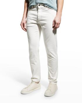 Zegna | Men's Solid Cotton-Stretch Denim Trousers商品图片,