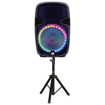 Portable 15" Bluetooth Party Speaker with Circular Multi-Color Disco Light