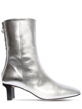 推荐55mm Tilly Metallic Leather Ankle Boots商品