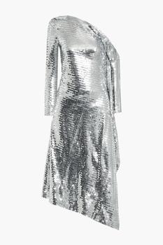 ROLAND MOURET, ROLAND MOURET | Castro off-the-shoulder draped sequined tulle midi dress商品图片 3.5折