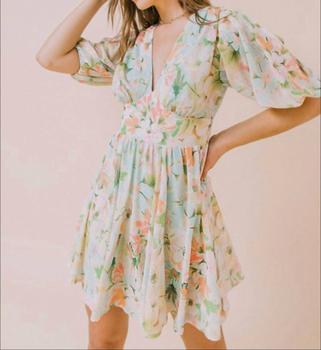 推荐Picture Perfect Floral Dress in Mint Floral商品