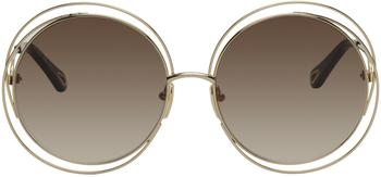 Chloé | Gold Carlina Sunglasses商品图片,6.5折