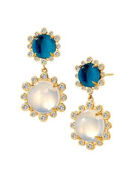 商品Syna | Mogul 18K Yellow Gold & Multi-Gemstone Drop Earrings,商家Saks Fifth Avenue,价格¥39658图片