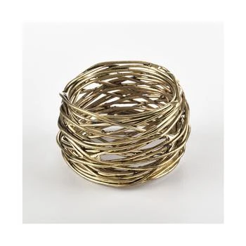 Saro Lifestyle | Metal Design Metal Design Napkin Ring, Set of 4,商家Macy's,价格¥197