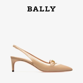 推荐BALLY 女士裸色羊皮露跟细高跟中跟单鞋 6238196商品