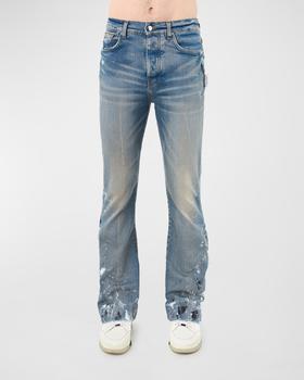 推荐Men's Paint-Splatter Flare Jeans商品