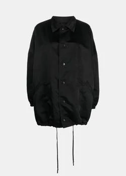 推荐Yohji Yamamoto Black Nylon Twill Coach Jacket商品