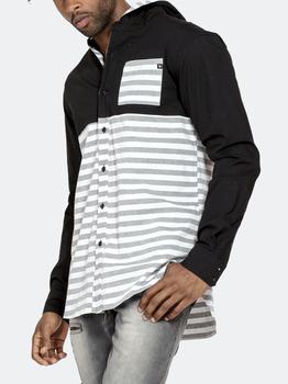 product Konus Men's Elongated Hoodie Shirt in Black image