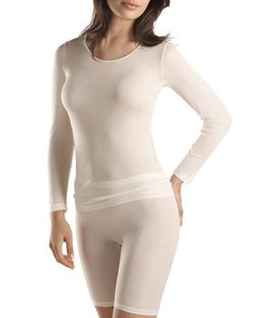 商品Hanro | Pure Silk Long Sleeve Shirt,商家Bloomingdale's,价格¥1628图片