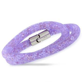 施华洛世奇手链价格, Swarovski | Swarovski Stardust Mauve Crystal Double Bracelet商品图片 5折